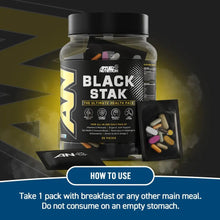 Load image into Gallery viewer, Black Stak - The Ultimate Health Pack (30 packs in each tub) Applied Nutrition