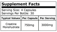 Load image into Gallery viewer, Creatine Monohydrate (120 capsules) Black Mamba