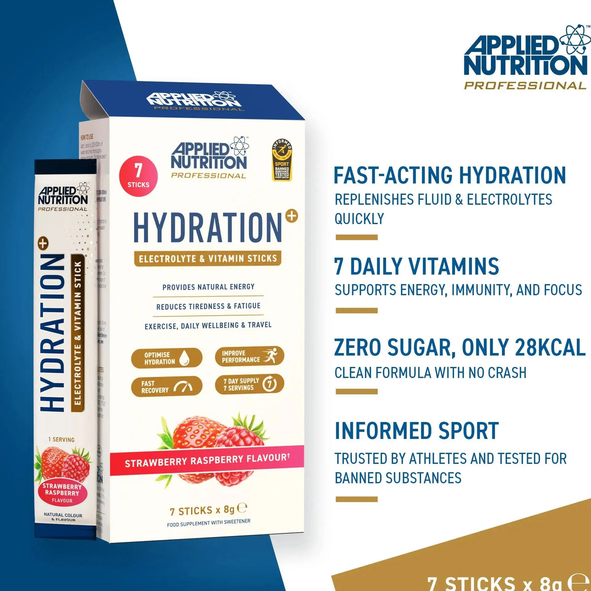Hydration+ Electrolyte & Vitamin Powder Stick Pack
