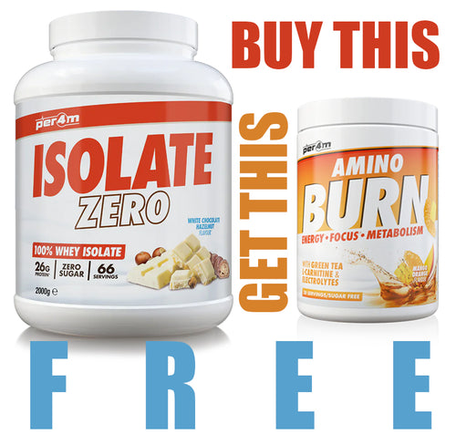 Per4m Isolate Zero 2kg - 66 servings + FREE 240g Amino Burn