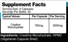 Load image into Gallery viewer, Creatine Monohydrate - 120 Capsules Sport Asylum Nutrition