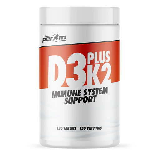 Per4m Vitamin D3 Plus K2 Tablets - 120 Servings