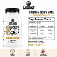 Load image into Gallery viewer, Lions Mane - Cognitive Support Black Mamba